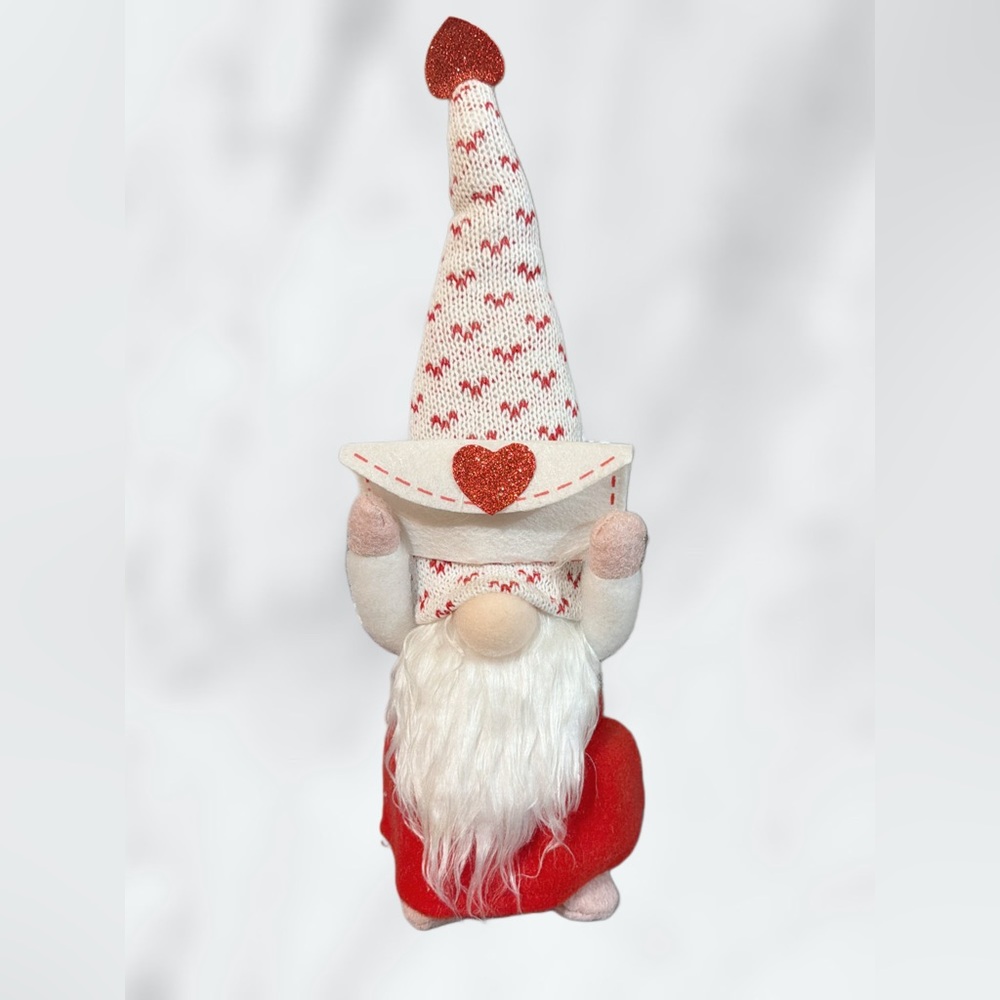 Valentine's Gnome Plush with Red Heart Envelope - Home Holiday